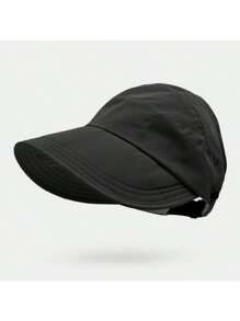 1 Pc Women Wide Brim Sun Protection Visor Sun Hat, Anti-UV Lightweight Breathable Foldable Beach Hat For Outdoor Sport Cycling Drive