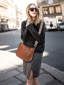 复古风格女士水桶包、斜挎包、Vagan 皮革流浪包，配有吉他背带，宽刺绣钱包带，适合女士 - 非常适合斜挎包、健身包、手提包等！