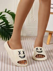 XX Women's Clown Printed Fashion Slippers, Non-Slip Lightweight, Suitable For Casual Indoor, Shower, Outdoor Beach Resort, Couple & Plus Size