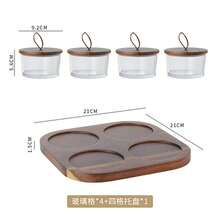 2025新款玻璃客厅水果拼盘创意日式带盖干果摆放家用茶几水果盘多层 - 棕色 - 查看 4