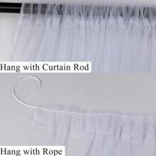 Mosquito Netting Curtain For Outdoor - Heavy-Duty Bug Proof Screen For Patio, Gazebo, Pergola - Easy Install, Weather-Resistant Semi-Transparent Mesh Curtains Keep Insects Out (Cord Not Included)