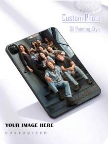 Customized IPad Case, Personalized IPad Case, Unique IPad Case, DIY IPad Case, Black IPad Case Gift, Couple IPad Case, Photo Customization, Image Customization, Pet Photo Customization, Customized Gift