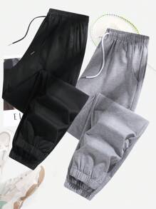 2 Packs Women's Athletic Running Pants - High-Waisted Outdoor Joggers, Lightweight Quick-Dry Sports Trousers For Yoga & Gym
