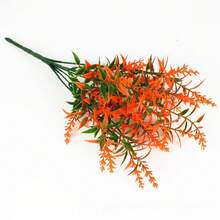 2 piezas de flores silvestres artificiales resistentes a los rayos UV, flores falsas coloridas para exteriores, adecuadas para la decoración del hogar, cementerio, Pascua, jarrones y macetas colgantes, material de plástico, sin mantenimiento, resistente a la intemperie, decoración estacional, follaje de fiesta