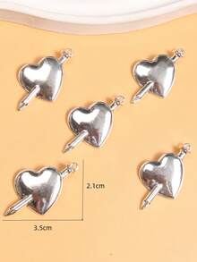 5pcs Silver-Plated Punk Style Skeleton Pendant DIY Charm Jewelry Craft, Halloween M601 - Silver - View 17