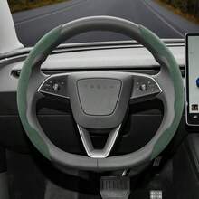 Hocasen 2pcs/3pcs Set Anti-Slip Velvet Segmented Steering Wheel Cover, Suitable For Tesla Models, Compatible With Round And D-Shaped Steering Wheels, Fit For Model 3, Model Y, Model S, Model X, Cybertruck, Semi, Roadster And More - one-size - View 20