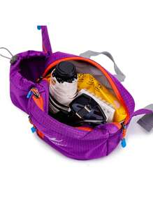 1 pieza Mochila de nailon, bolsa de cintura multifuncional para exteriores, bolsa para botella de agua deportiva, bolsa ligera para teléfono, bolsa de pecho unisex para senderismo