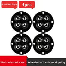 Mobile Roller Swivel Casters With Self-Adhesive Base, Multi-Ball Bearing Furniture Coasters For Tables, Heavy Duty Rotating Home Hardware
