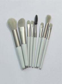 8pcs Makeup Brush Set With Portable Case Professional For Blush Highlighter Eyeshadow Powder Concealer Eyebrow Blending Gift For Makeup Beginner Artist Random Color