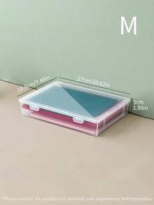1pc Desktop Dust-Proof ID Card & Document Storage Box, A4 File Organizer Box, Suitable For Storing Household Registrations, Important Certificates, Moisture-Proof File Folders - Clear - View 11