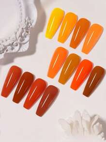 Miss Leia Set de 12 esmaltes de uñas en gel de 15ml con colores de temporada de verano como caramelo, calabaza, blanco, naranja, amarillo y rojo. Esmaltes semipermenentes de alta calidad, curables con luz UV/LED, resistentes y aptos para salones de belleza, uñas DIY, fiestas y regalos para mujeres, adecuados para todo tipo de diseños de arte de uñas y para todas las estaciones.