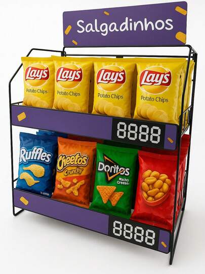 Display Expositor Balcão Cestos Ganchos Cartelas Mercearia Conveniência Lojas Mercado Acessórios