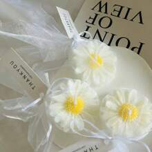 5 Stück Gänseblümchen-förmige Kerzen Set - Hochzeitsgeschenke, Bridal-Shower Deko, duftende Sojakerzenwachs für Raumduft, minimalistisches florales Tischzentrum