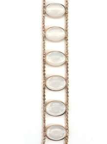 1 Set de joyería corporal para mujeres, que incluye aretes con gemas artificiales blancas incrustadas, accesorios elegantes, encantadores y sexys para fiestas de verano en la playa, discoteca o eventos