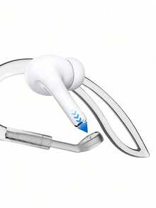 6 件 Airpod-S 耳钩无线耳机，防丢失透明硅胶耳钩，硅胶耳塞支架 - 安全贴合耳钩盖，适用于 Air Pods Pro 和 Air-Pods Pro 耳塞 - 保护壳采用柔软握把和紧凑设计，保持活跃舒适：非常适合运动和日常使用