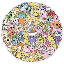 pokemon 100pcs Pikachu Anime Stickers For Kids, Notebook Tote Bag Skateboard Guitar Mobile Cartoon Stickers Children's Gift Toys, Student DIY Notebook Decoration Materials, Envelope Seal Stickers Bag Stickers, Suitable For School Office Supplies, Writing Stationery, Party Gifts, Back To School Gifts (Some Accessories Are Random