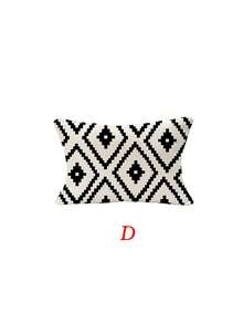 1/2/4 Fundas decorativas de cojín geométricas - Funda de cojín rectangular con patrón moderno para sofá, cama, hogar, exterior, coche (una sola cara, sin relleno de cojín), decoración de otoño, decoración de sala