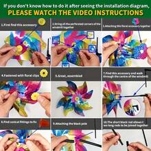 1pc Reflective Ornamental Windmill, Anti-Bird Garden Decoration Tool For Yard And Festival Ornament - gradient color - View 6