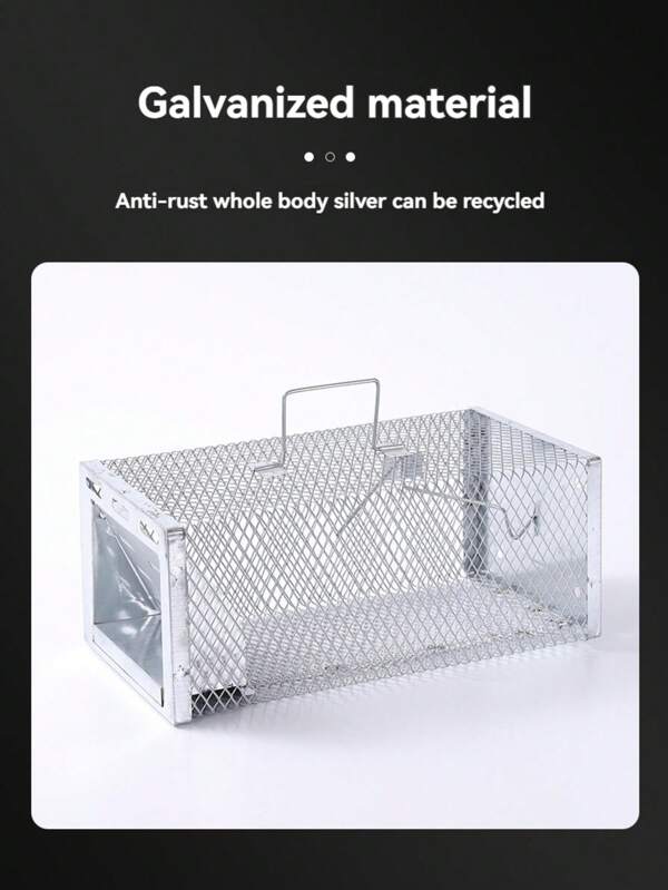 1pc Humane Live Animal Trap Cage, For Squirrels, Mice And Rodents - Reusable Indoor/Outdoor Rodent Control, No Electricity Needed, Small Animal Pest Solution