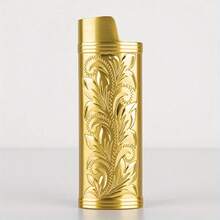 1 Stück Retro Glücksblumen Metall Feuerzeug Hülle, kompatibel mit Vollgröße BIC J6 Feuerzeuge - modische Feuerzeug Abdeckung - Verschiedenfarbig - Übersicht 11