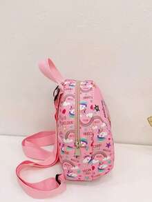 休闲轻便户外粉色独角兽背包，可爱返校紧凑型背包 - 彩色 - 查看 3