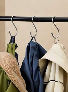 S Hooks For Hanging, Metal S Shaped Hook Heavy Duty Hanging Hooks For Pot Rack, Pans Plant, Towels, Jeans, Closet, Clothes, Hats, Cups In Kitchen, Bathroom, Bedroom And Office