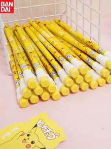 1pc/12pcs Bandai, Stationery, Pencil, Cartoon Pencil, Kawaii Student Stationery, Back To School Stationery, School Supplies, School Office Home Furnishings, Gifts, Perfect Party Gifts&Birthday Surprise Gifts, Ideal For Christmas, Halloween, Thanksgiving Gifts.