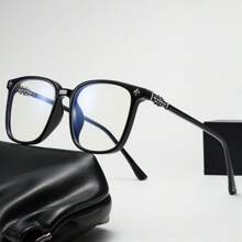 1pc Women's Clear Square Glasses, Polycarbonate (PC) Material, Suitable For Daily Accessories, Outdoor Photography, All Seasons, Can Be Used With Myopia Glasses, Solid Color Casual