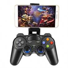 Multifunctional 2.4G Bluetooth Wireless Controller With Cell Phone Holder – Compatible With Android, IOS, Switch, P4, PC And More - Black - View 2