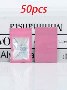 100/10 pièces Sacs refermables, sacs de conservation alimentaire à fenêtre transparente, sacs à bonbons, sacs à gomme, sacs en feuille d'aluminium, sacs d'emballage de cadeaux de fête. Pack de sacs refermables holographiques, sacs de conservation alimentaire en aluminium, sac en mylar à fermeture éclair pour l'odeur, pochette plate en plastique pour les faveurs de fête, la nourriture, les bonbons, les bijoux, le brillant à lèvres, disponibles en plusieurs tailles et couleurs