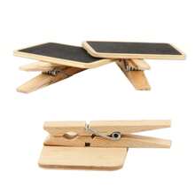 10/20pcs Mini Natural Wooden Chalkboards With Clip Holders - Reusable Blackboard Style Memo, Suitable For Price Tags, Home Office Notes, Decorative Signs - High Quality Rustic Home And Kitchen Decor School Supplies,Back To School