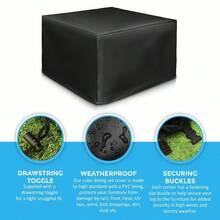 Heavy Duty Outdoor Waterproof Garden Patio Furniture Cover For Rattan Table Cube Outdoor - 黑色 - 查看 5