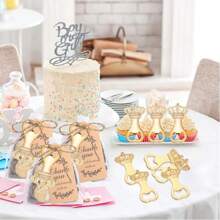 12pcs/Set Gold Crown Bottle Opener, Suitable For Birthday Party, Wedding Gift, Bridal Shower, Valentine's Day Gift, Wedding Favors, Party Supplies, Couple Gift