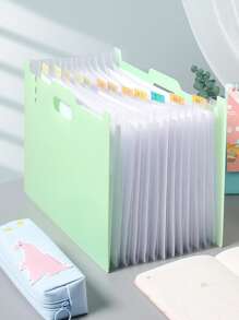 Pasta Sanfona com 13 Bolsos, Organizador de Documentos Vertical, Suporte para Provas de Estudante, Pasta de Arquivo Tamanho A4 de Grande Capacidade, Armazenamento de Escritório de Mesa, De Volta às Aulas, Material Escolar
