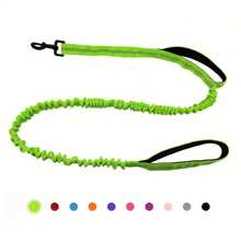 Heavy Duty Bungee Dog Leash, 5-Foot Shock Absorbing Polyester Lead With Dual Padded Handles, Adjustable Waist And Secure Buckle - Available In Multiple Colors For Enhanced Training And Comfort - Multicolor - View 12