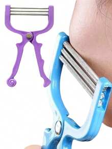 1 件面部脱毛器，弹簧脱毛器，体毛修剪器，适用于面部、手臂、腿部脱毛，不锈钢化妆工具 - 彩色 - 查看 9