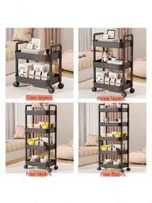 Trolley Shelves For Kitchens, Home Floors, Bedrooms, Snack Racks, Mobile Bathrooms, Toilets, Storage Shelves - Multicolor - View 10