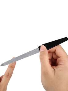 Black Nail File, Salon & Manicure Use Tool,Nail Supplies,Nail Tools,Nail Art Tools,Back To School,Nails,Nail Tools For Press On Nails - Black - View 2