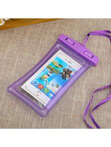 1PC Glow In The Dark Waterproof Mobile Phone Bag, Mobile Phone Waterproof Bag, Swimming Takeout Hanging Neck Mobile Phone Bag, Fluorescent Mobile Phone Bag, Outdoor Sports Swimming Floating Airbag Underwater Photography Mobile Phone Case, Cell Phone Waterproof Bag, Cell Phone Bag Beach Phone Bag Compatible With IPhone 14 13 12 And Other Cell Phones (Green& Pink) - Multicolor - View 25