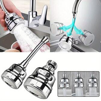 1 Universal Faucet Aerator, Faucet Nozzle, Water-Saving Filter, Splash Proof Faucet Nozzle, Faucet Splitter, Pressurized Faucet Filter, Kitchen And Bathroom Sink Accessories