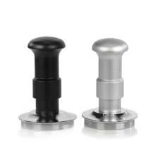 Coffee Tamper With Scale Adjustable And Press Style Tamping Force Espresso Tamper, Balanced Coffee Press Tamper/Heavy Duty 304 Stainless Steel Tamper, 51/53/58mm Coffee Tamping Tool, 3-Leaf Pattern Coffee Distributor School Supplies Back To School