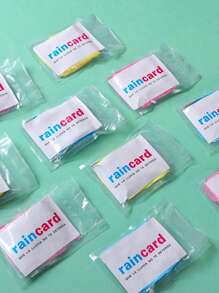 1/5/8/10pcs Disposable Unisex Raincoats, Mini Portable Adult Rain Ponchos, Suitable For Outdoor Camping, Hiking, Cycling, Waterproof Rains Gear, Essential Travel Items (Packaging Letters & Colors Random)