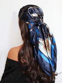 1 pièce Foulard carré en satin imprimé cachemire pour femmes, mode, convient pour les fêtes et l'usage quotidien, peut être utilisé comme bandana, fichu ou serre-tête. Accessoire idéal pour habiller votre look.
