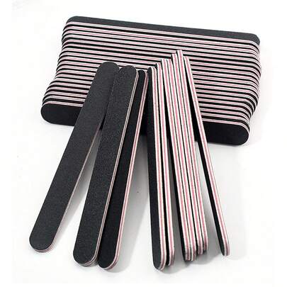 Black Nail File, Straight Nail Buffing Block, High Quality Non-Shedding Nail Buffing Block