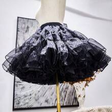 4-Layer Lolita Underskirt, Soft Non-Bone Tulle, Versatile Puff Petticoat For Lolita/Cosplay