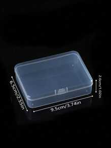 صندوق تخزين مستطيل شفاف مع غطاء قابل للطي، حاوية بلاستيكية لتنظيم مسحات التنظيف، ملحقات المناكير، إسفنجات صبغ الربط، صندوق مجوهرات، حقيبة، حامل فرش المكياج، حامل فرش، منظم عطور، حقيبة