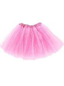 1pc Solid Color Ballet Tutu Skirt For Teenage Girls And Women, Thin Chiffon Puff Skirt, Ballet Dance Dress
