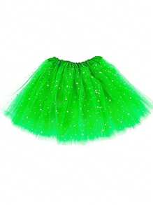 1pc Solid Color Ballet Tutu Skirt For Teenage Girls And Women, Thin Chiffon Puff Skirt, Ballet Dance Dress