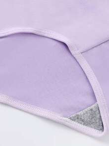 9pcs Assorted Color Polyester Comfortable Ladies' Panties, Girls' Fashion Letter Waistband Solid Color Briefs - Multicolor - View 6