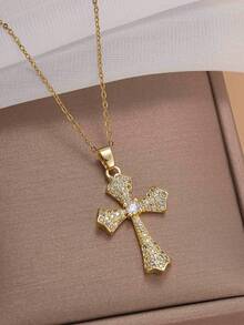 1pc Men's Smooth Surface Fashion 3D Heart Pendant Necklace, Versatile Daily Accessory For Layering - Multicolor - View 16